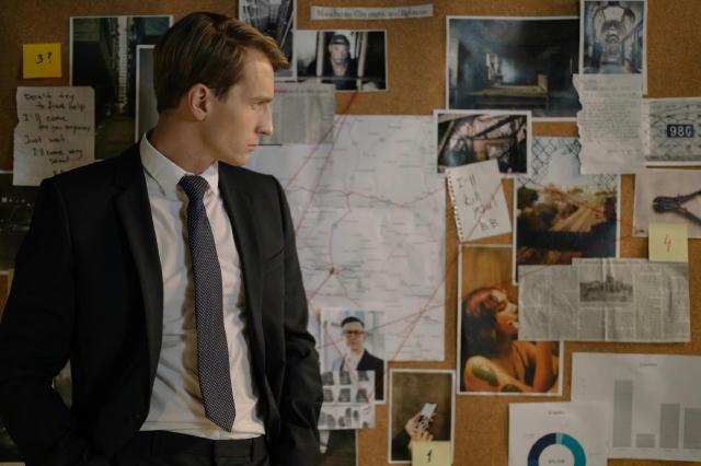 A detective's evidence board with connected leads and clues