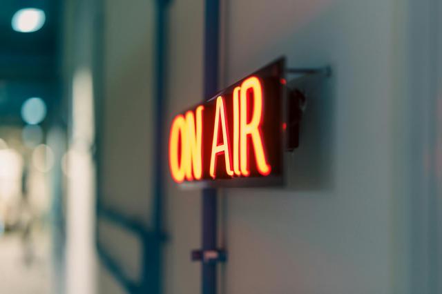 Neon sign with the text 'On Air'